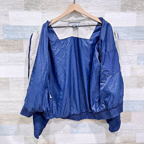 Washington University Bears Vintage Windbreaker Jacket Blue USA Made Mens XL - Picture 6 of 10